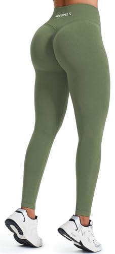 JOYSPELS Seamless Gym Leggings for Women - High Waisted Ruched Scrunch Bums Lifting Activewear Leggings Workout Running Sports Womens Yoga Pants - Image 5