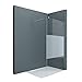 Produktbild doporro Luxus Duschwand Duschabtrennung Bremen2MS 120x200 Walk-In Dusche mit Stabilisator aus Echtglas 10mm ESG-Sicherheitsglas Klarglas inkl. Nanobeschichtung