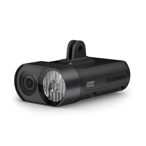 Garmin Varia Vue Luz Frontal para Ciclismo con Cámara 4K, guarda automáticamente las grabaciones, detección de incidentes, hasta 600 lúmenes, iluminación lateral, control automático de brillo