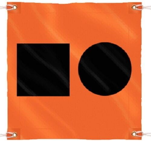 5078341 36 Inch x 36 Inch Orange Colored Distress Signal Flag for Boats 50-78341