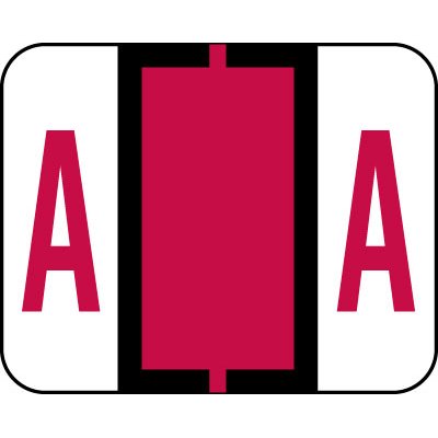 AMZfiling Alphabetic Color Code Labels, Compatible with Smead BCCR- Letter A, Red (500/Roll)