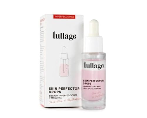LULLAGE Serum Bifásico Anti-manchas e Anti-granos Piel Mixta - Grasa, 20 ml | Tratamiento Prebiótico y Post-biótico VEGANO y Natural | Despigmentante, Skin Perfector Drops