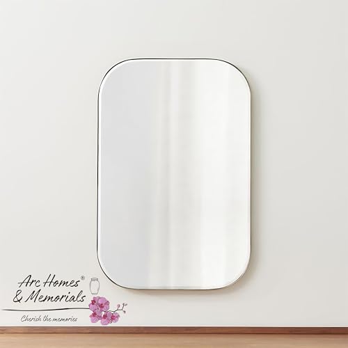Image of Premium Wall Mounted Frameless Rectangular Glass Mirror for Bathroom Living Room Washbasin Mirror | Wall Mirror for Home (30 X 45 CMS)