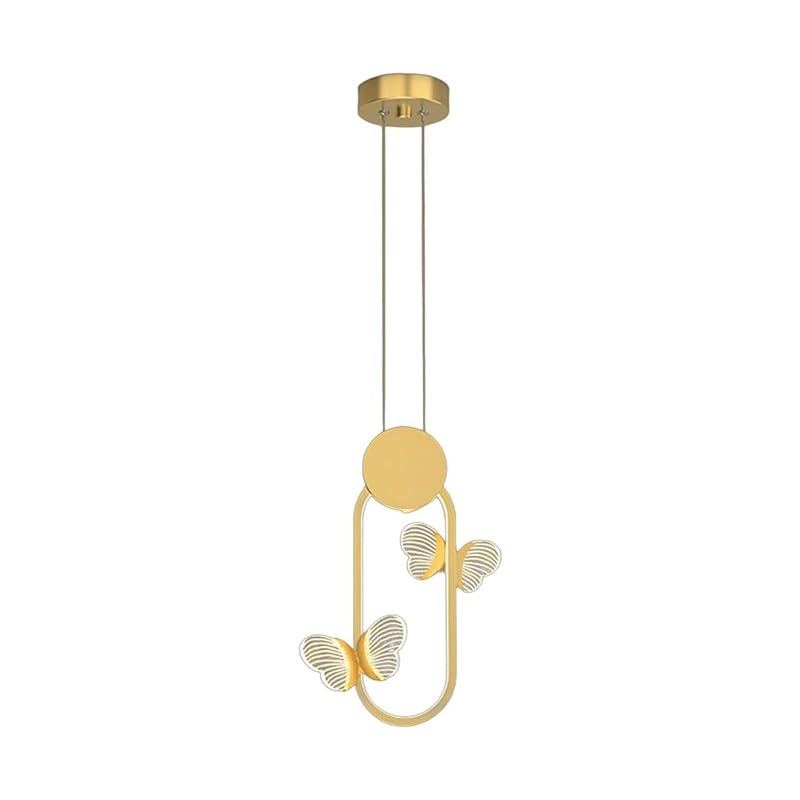 Suspension LED 24W dorée à hauteur réglable pour éclairage de chambre