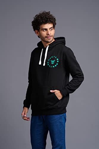 Image of Go Devil Regular Fit 100% Cotton Full Sleeves Winter Wear Stylish Trendy Printed Hoodies Sweatshirt for Men /Boys with Pockets for Everyday Use