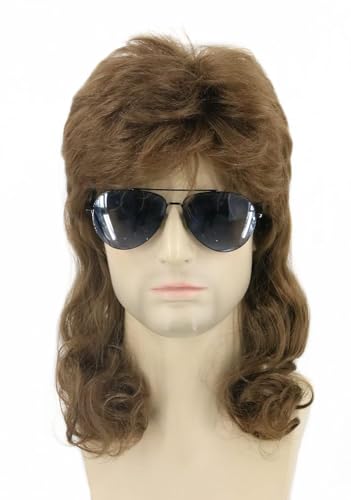 Topcosplay 80s Wig for Men Women Mullet Halloween Costume Ro