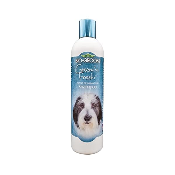 BIO-GROOM - Groom'n Fresh Shampoo - Geruchsentfernendes Hundeshampoo - Rückstandsfreies und schnelles Ausspülen - Mit Sojaprotein - Sulfatfreies Hundeshampoo - 355 ml