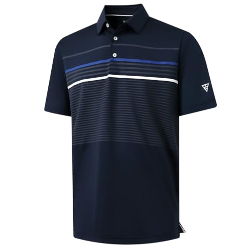 M MAELREG Men's Moisture Wicking Golf Polo Shirts