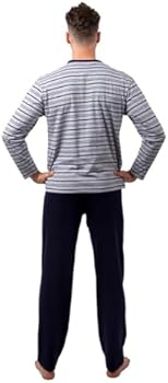 Amantes Textiles Pyjama Heren Lang, Pyjama met V-Hals Tweedelige Pyjama