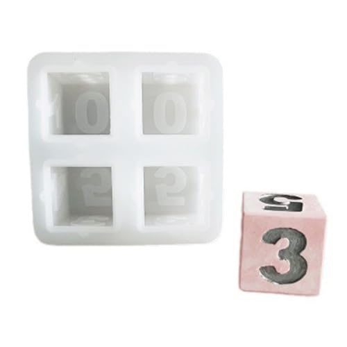 Number Cube Silicone Molds Epoxy Resin Silicone Molds For Making Block Calendar Dices Soap Home Decoration