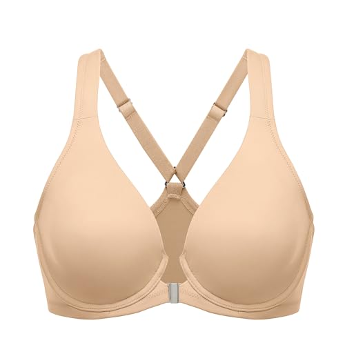 Image of DELIMIRA Women's Front Closure Racerback Plus Size Bra