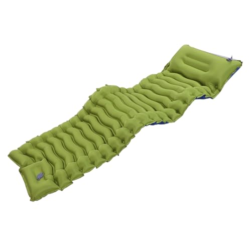 Hamwesh Colchoneta Inflable para Acampar con Almohada, 190x65x10 Cm, Colchoneta Inflable para Acampar con Bomba de Pie Incorporada, para Dormir, Colchón de Aire para