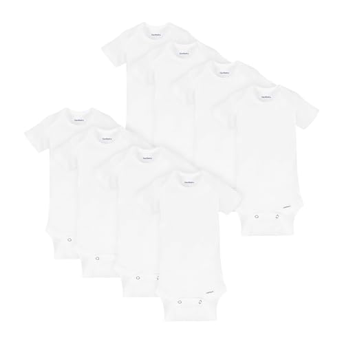 Image of Gerber unisex baby 8-pack Short Sleeve Onesies Bodysuits and Toddler T Shirt Set
