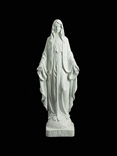 Estatua Virgen María de Resina Blanca 56 cm miniatura 1
