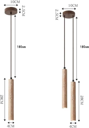 Lámparas colgantes de mármol lineales con luces LED para techos de madera en cocinas modernas 3
