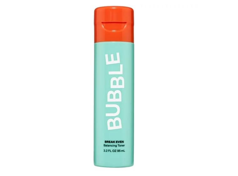 Bubble Skincare Break Even pH Balancing Toner for Normal, Oily & Combo Skin, Everyday Care, 3.2 fl oz / 95ml (Pack of 1)