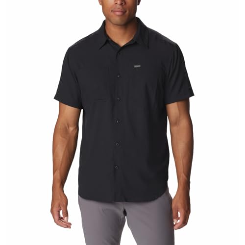 Image of Columbia Men Polyester Loose Omni-Shade Ridge Utility Lite Hiking and Trekking Short Sleeve Shirt