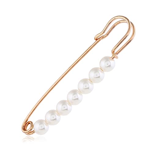 Broche pin perla diamantes de imitación brillo para ropa y solapas de señora