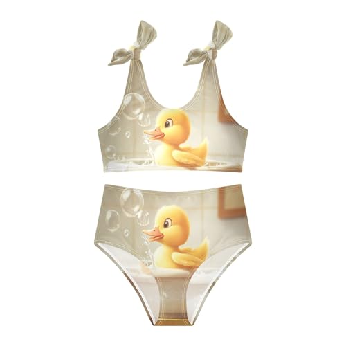 Cute Duck Play in Tub with Bubble Girls Bikini Sets 2 Piece Swimsuits Bathing Suit Swimwear3