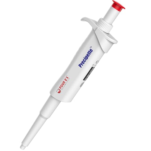 Pipeta ajustable de un solo canal, pipeta calibrada ISO 8655 con porción inferior autoclavable, volumen variable, pipeta de 5-50 μl, micropipeta de alta precisión