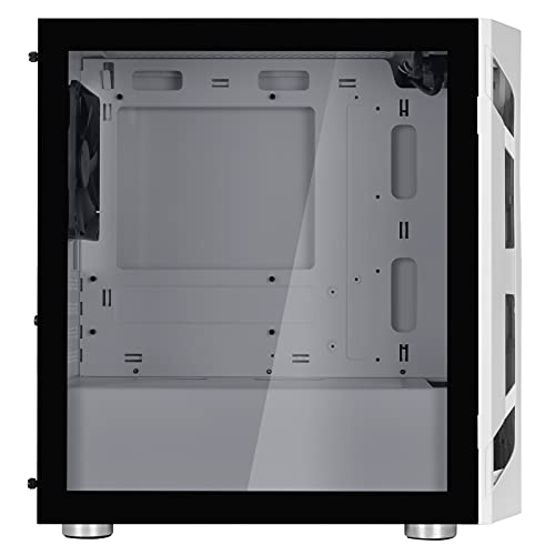 Gabinete SilverStone FARA H1M Blanco para Micro-ATX con panel de vidrio templado y ventiladores ARGB miniatura 4