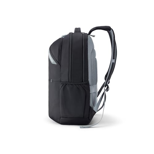 Image of American Tourister Brett 4.0 | 32.5 Ltrs | 3 Compartments | Bottle Pocket | Ergonomic Padded Back Panel & Shoulder Straps | Laptop Backpack | 1 Year International Warranty | Black