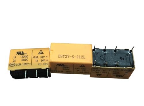 Relé de 8 pines DSY2Y-S-209D 9V interruptor electromagnético 4078 de dos amperios para PCB