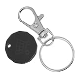 ULTECHNOVO Einkaufswagen -Anhänger Schlüsselringe Einkaufswagenmünze mit Stichworte für schlüsselanhänger Einkaufswagenchip-Anhänger Trolley-Entferner-Anhänger Rostfreier Stahl Schwarz