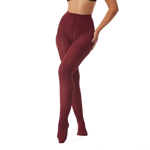 Image of Frola Semi Opaque Tights for Women 40 Denier Matte Solid Color Pantyhose Soft Stockings Nylons Under Dress