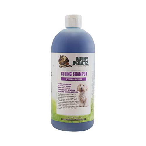 Nature's Specialties Bluing Optical Brightners Shampoo for Dogs Cats, Non-Toxic Biodegradeable, 32oz
