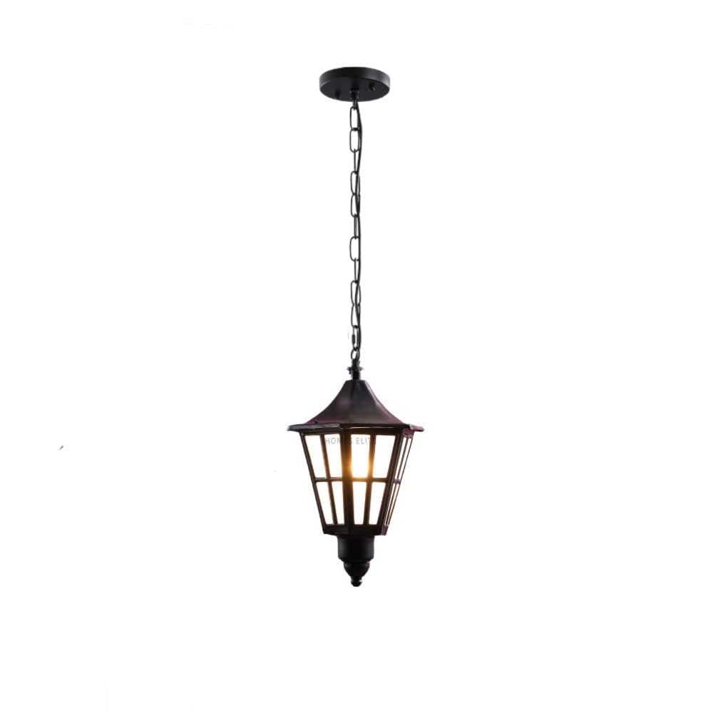 Outdoor Hanging Lantern Ceiling Light, Vintage Metal Pendant Lamp with Chain, for Balcony, Porch & Patio-image-23