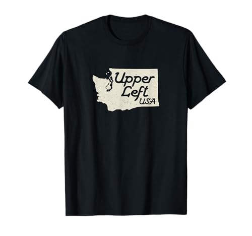 Upper Left USA T Shirt PNW Pacific Northwest tee T-Shirt