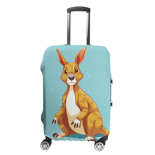 Funny Cartoon Kangaroo Zoo Luggage Cover Dustproof Travel Suitcase Cover Elastic Suitcase Protector XL Luggage Sleeves Fit 19-32 Inch Luggage，XL