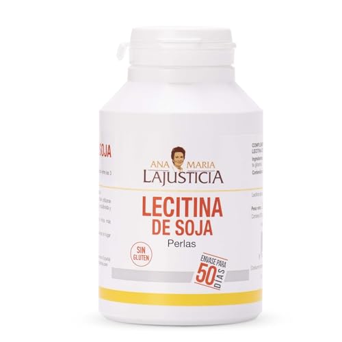ANA MARIA LAJUSTICIA - Lecitina de Soja, 300 Perlas - Contribuye a Reducir el Colesterol - Mejora la Memoria