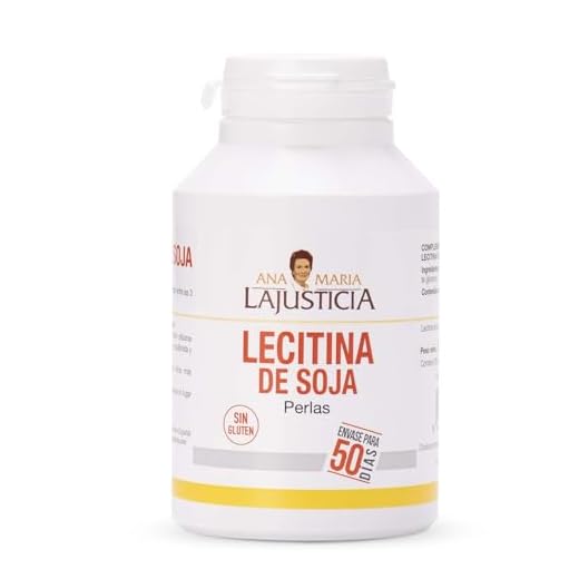 Ana María Lajusticia - Lecitina De Soja – 300 Perlas. Reduce El Colesterol En Sangre Y Mejora La Memoria. Envase Para 50 Días De Tratamiento