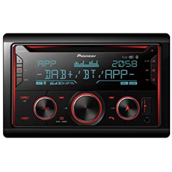 Pioneer FH-S820DAB Radio samochodowe z podwójnym tunerem DIN, zestaw głośnomówiący Bluetooth, AppRadio