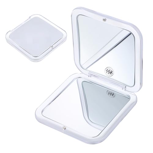 Miroir compact pliable de maquillage voyage grossissant de poche - 2