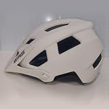 Mountainbike-Helm für Erwachsene, Herren und Damen, ultra-bequem, superleicht, MTB-Fahrradausrüstung, Fahrradzubehör mit verstellbarer Passform und abnehmbarer Sonnenblende, Beige