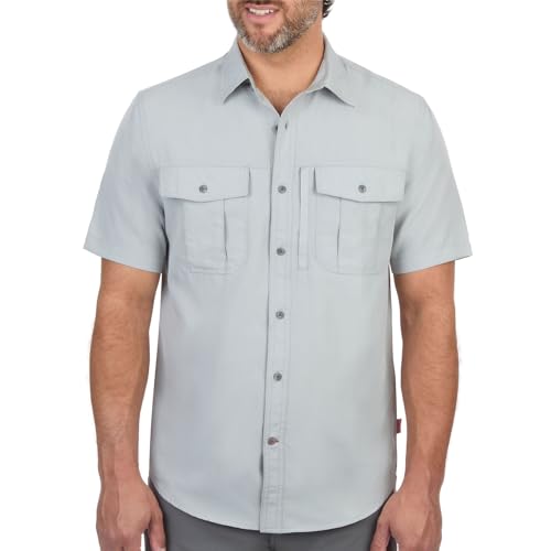 Coleman Mens UPF 40+ Ultra Lightweight Quick Dry Short Sleeve Guide Shirt Outdoor for Fishing Hiking Camping