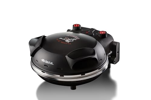 Ariete 917 Forno Pizza - Pizza in 4 minuti - Piastra in pietra refrattaria con trattamento antiaderente - Temperatura max 400° - 1200 Watt - Timer 30’ - Nero - Immagine 1