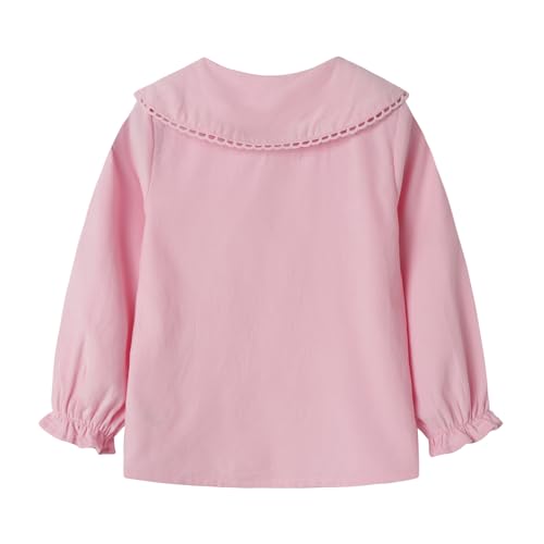 Image of Mud Kingdom Little Girls Corduroy Shirt Button Down Long Sleeve Lace Collar