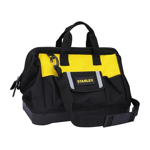 Stanley Tool Bag, Super Heavy Duty Denier Fabric, Waterproof Plastic Base Bag, Model STST516126