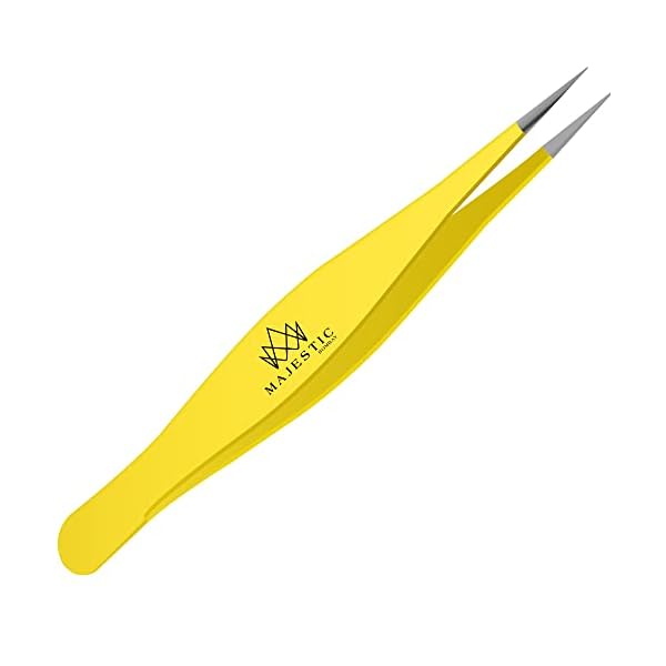 Majestic Bombay Fine Point Tweezers for Women and Men â Splinter Ticks, Facial, Brow and Ingrown Hair RemovalâSharp, Needle Nose, Surgical Tweezers Precision Pluckers best tweezers for chin hair