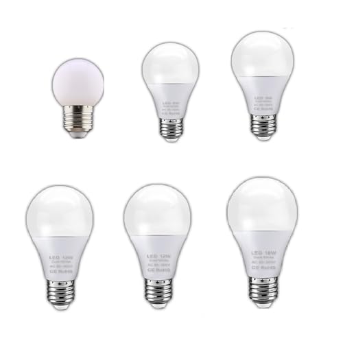 Bombillas LED E27 contra habitaciones oscuras: pack de 10 focos de 12W en luz blanca fría