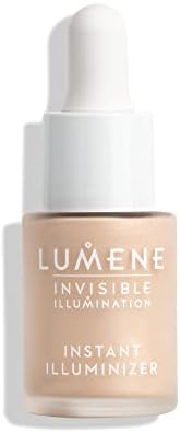 Lumene Invisible Illumination Instant Illuminizer Golden Hour - Lightweight Hydrating Liquid Highlighter - Glowing Skin Makeup Highlighter for a Natural Radiance - Highlight Illuminator (0.5 Fl Oz)