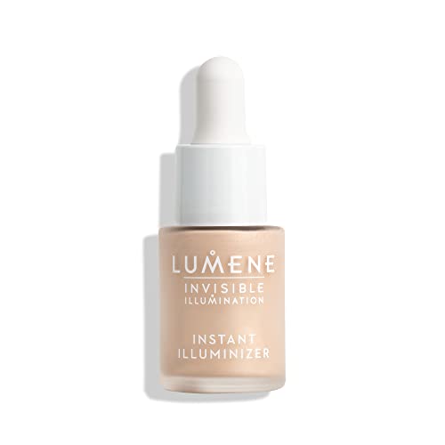 Lumene Invisible Illumination Instant Illuminizer Golden Hour - Lightweight Hydrating Liquid Highlighter - Glowing Skin Makeup Highlighter For A Natural Radiance - Highlight Illuminator (0.5 Fl Oz) #TOP13