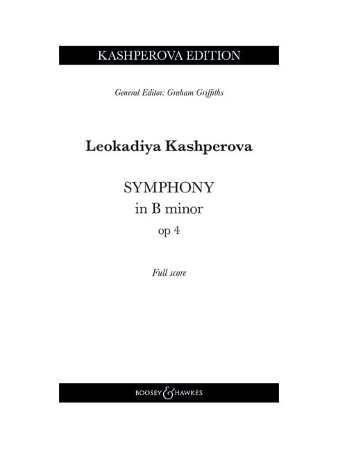 Symphony in B minor: op. 4. orchestra. Partition.