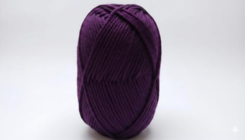 Image of Vardhman Magnus Knitting Yarn 100% Acrylic Bulky 4Ply Yarn (Pack of 1 Ball - 100g) - Knitting & Crochet Yarn for Winter Sweaters, Scarves, Blankets | Hypoallergenic, Hand Wash - Plum