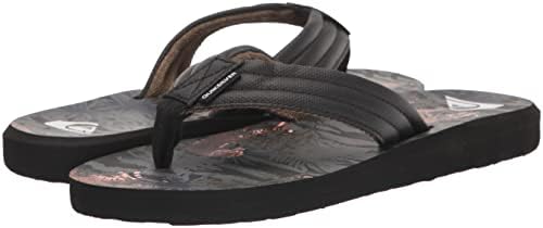 Quiksilver Men's Carver Print Flip Flop Sandals, Black 3, 13 | Image 6