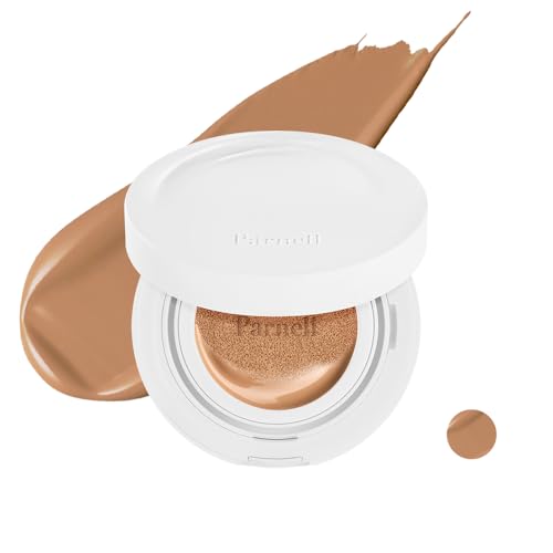 Image of Parnell Cicamanu Serum Cushion Foundation (34N Neutral Tan) Hydrating Soothing Korean Cushion Foundation with Centella & Madecassoside, Buildable Coverage, Dewy Finish, Lightweight, Smooth Radiant Glass Skin (15g)